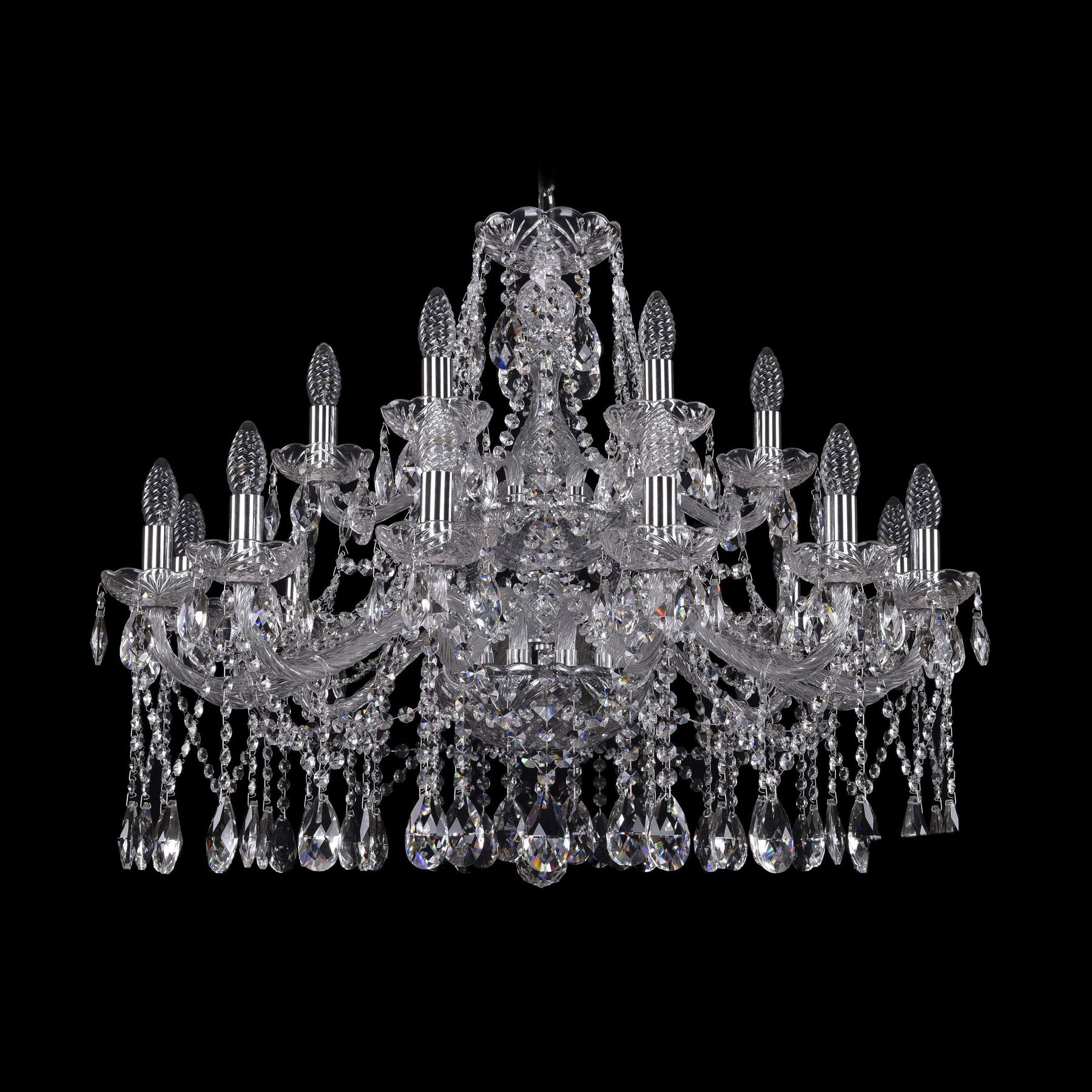 

Хрустальная люстра 1413/12+6/300/2d Ni Bohemia Ivele Crystal, 1413/12+6/300/2d Ni