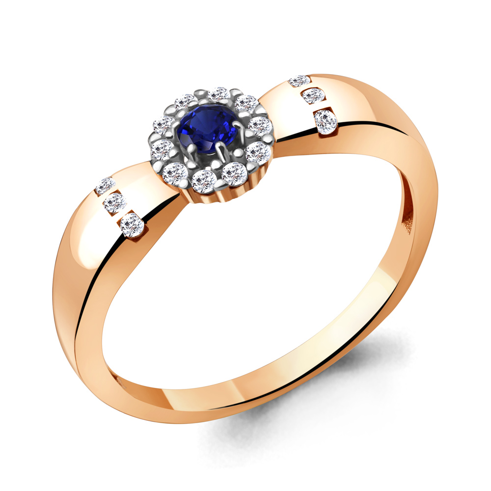 

Кольцо из серебра с сапфиром р.  Aquamarine 68811АБ_925_з, 68811АБ_925_з