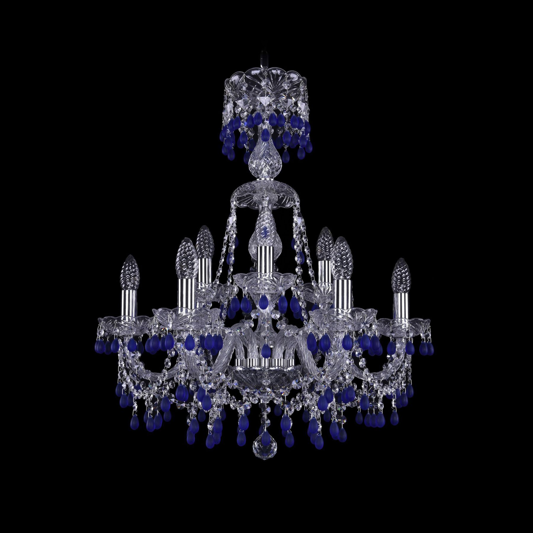 фото Хрустальная люстра 1410/6+3/195/xl-66 ni v3001 bohemia ivele crystal
