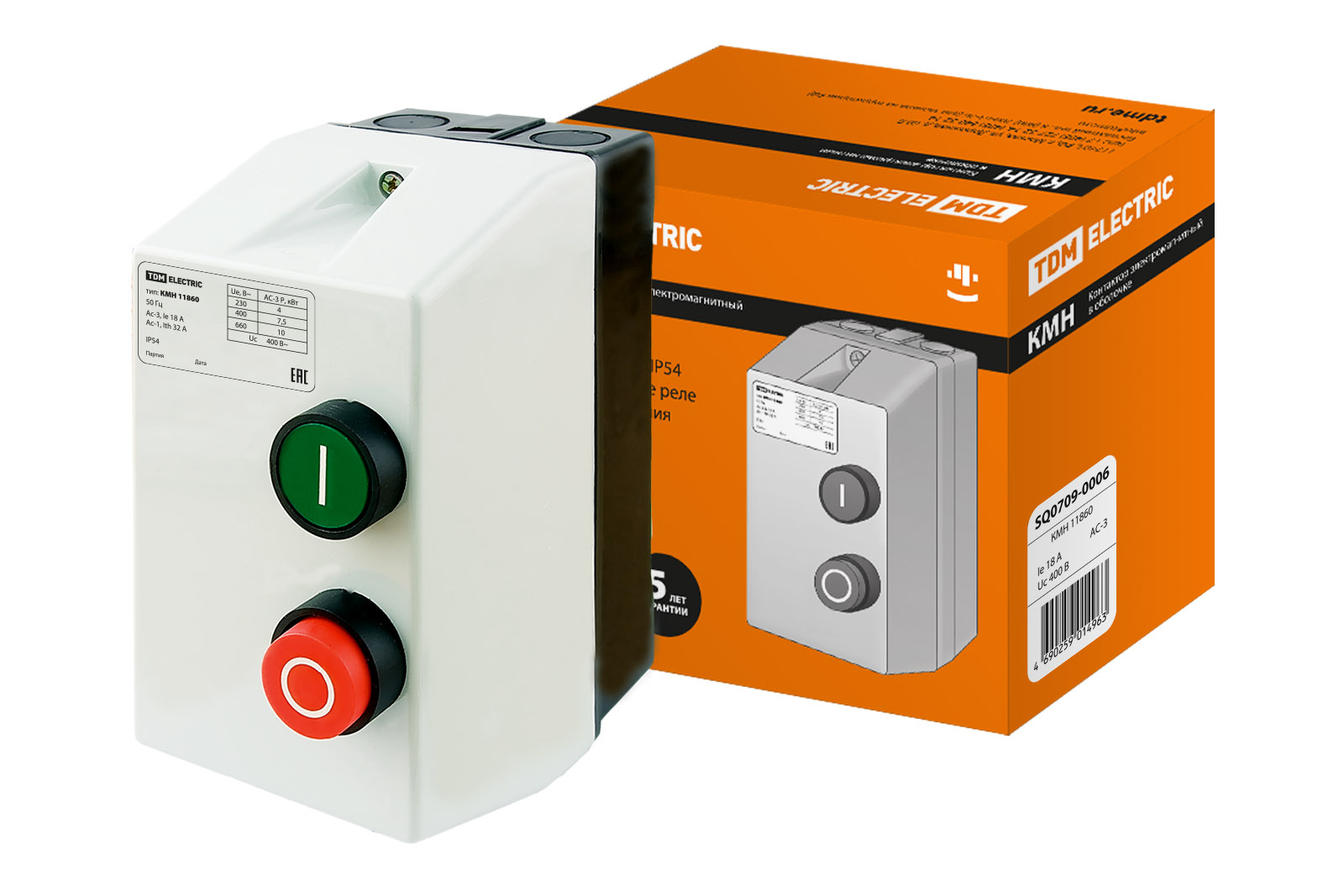 

Модуль для фиксации контактов КМН11860 TDM ELECTRIC 18А Ue=380В/АС3 IP54 SQ0709-0006