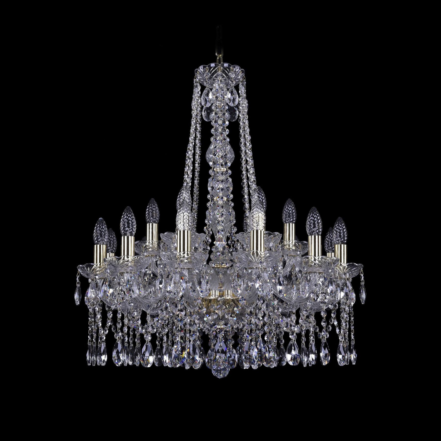 фото Хрустальная люстра 1413/12+6/220/h-73 g bohemia ivele crystal