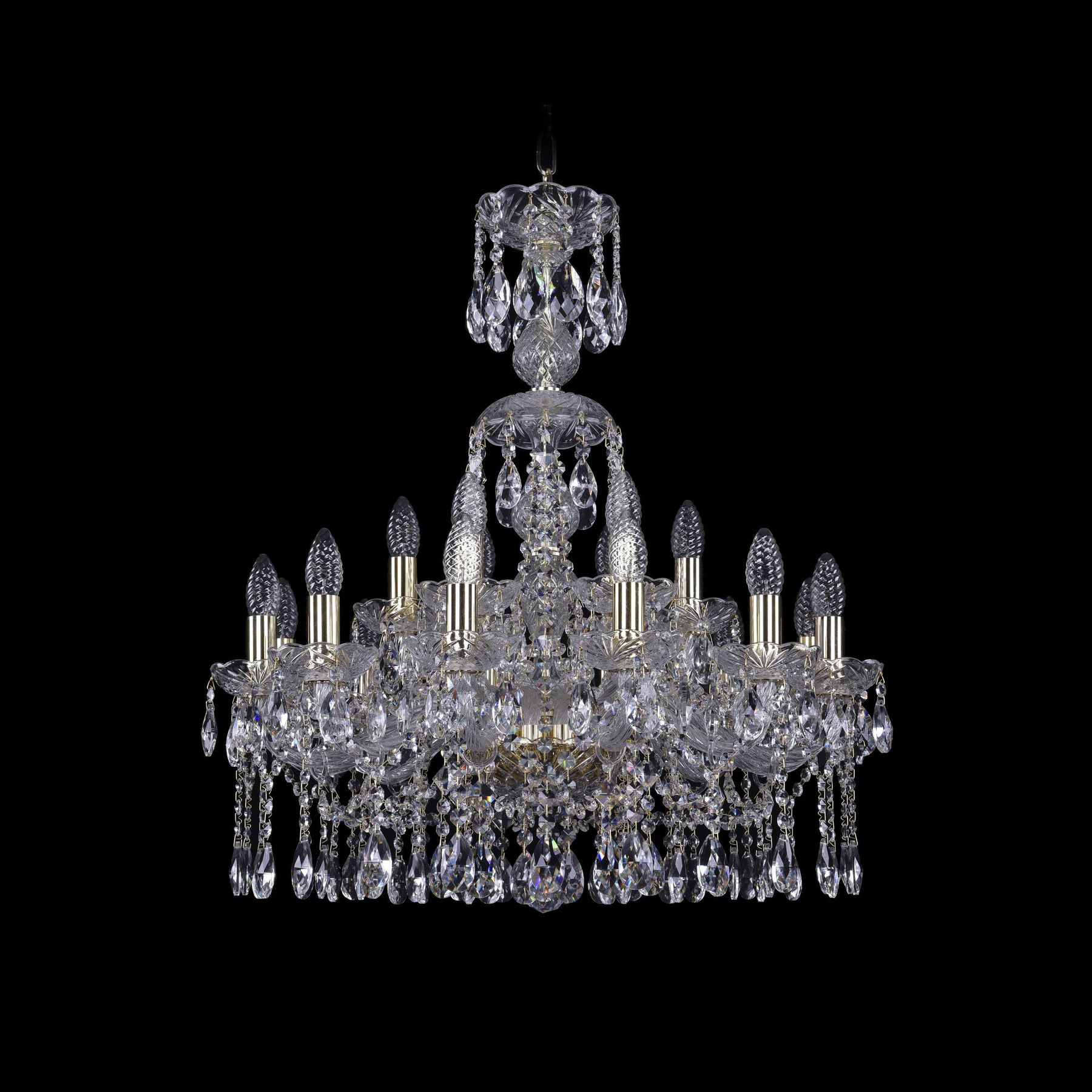 фото Хрустальная люстра 1413/12+6/220/xl-74 g bohemia ivele crystal