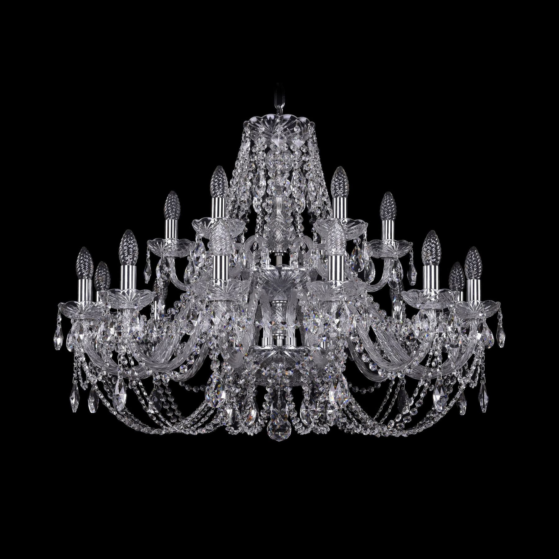 фото Хрустальная люстра 1406/12+6/300/2d ni bohemia ivele crystal