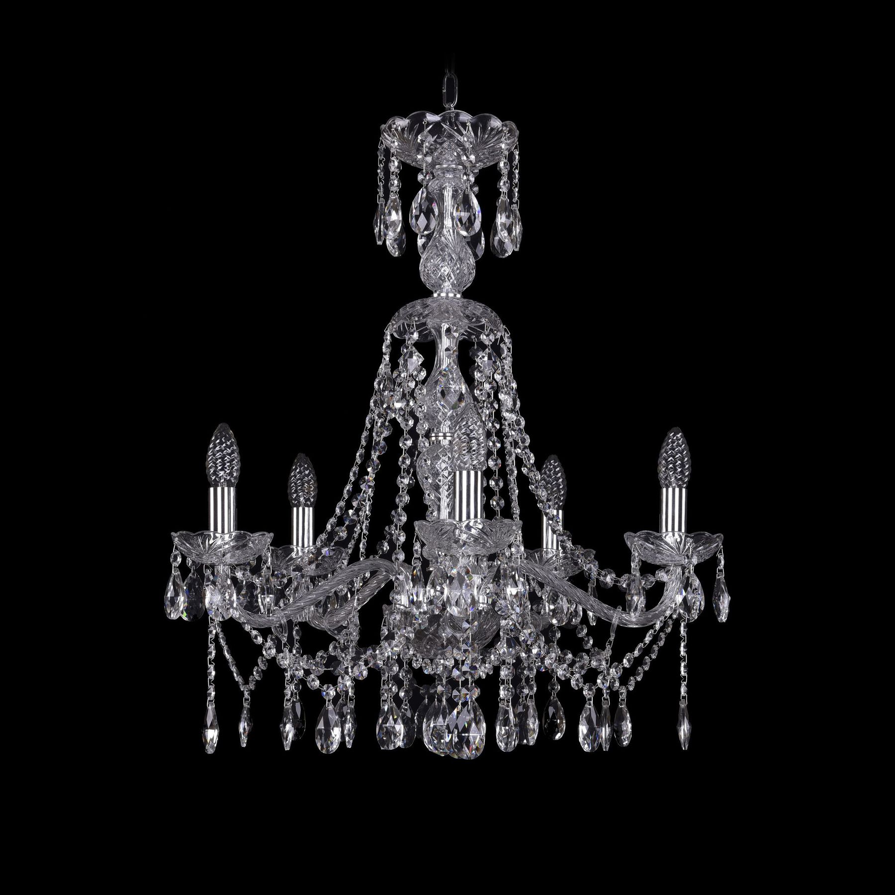 фото Хрустальная люстра 1413/5/200/xl-66 ni bohemia ivele crystal