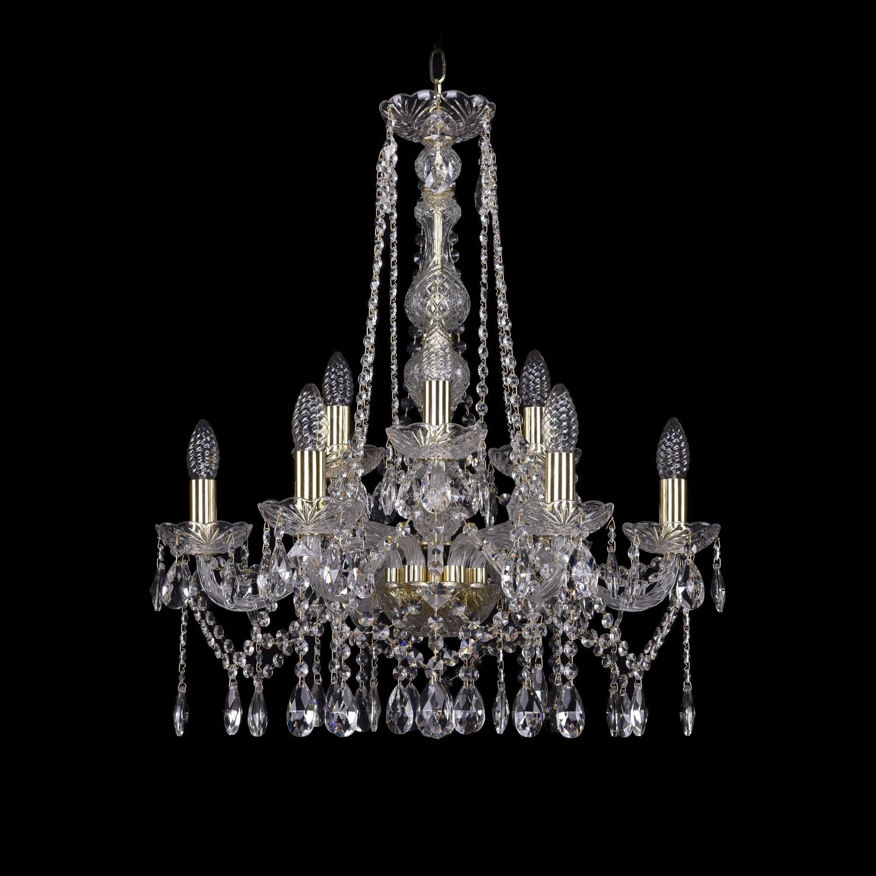 

Хрустальная люстра 1413/6+3/200/h-66 G Bohemia Ivele Crystal, 1413/6+3/200/h-66 G