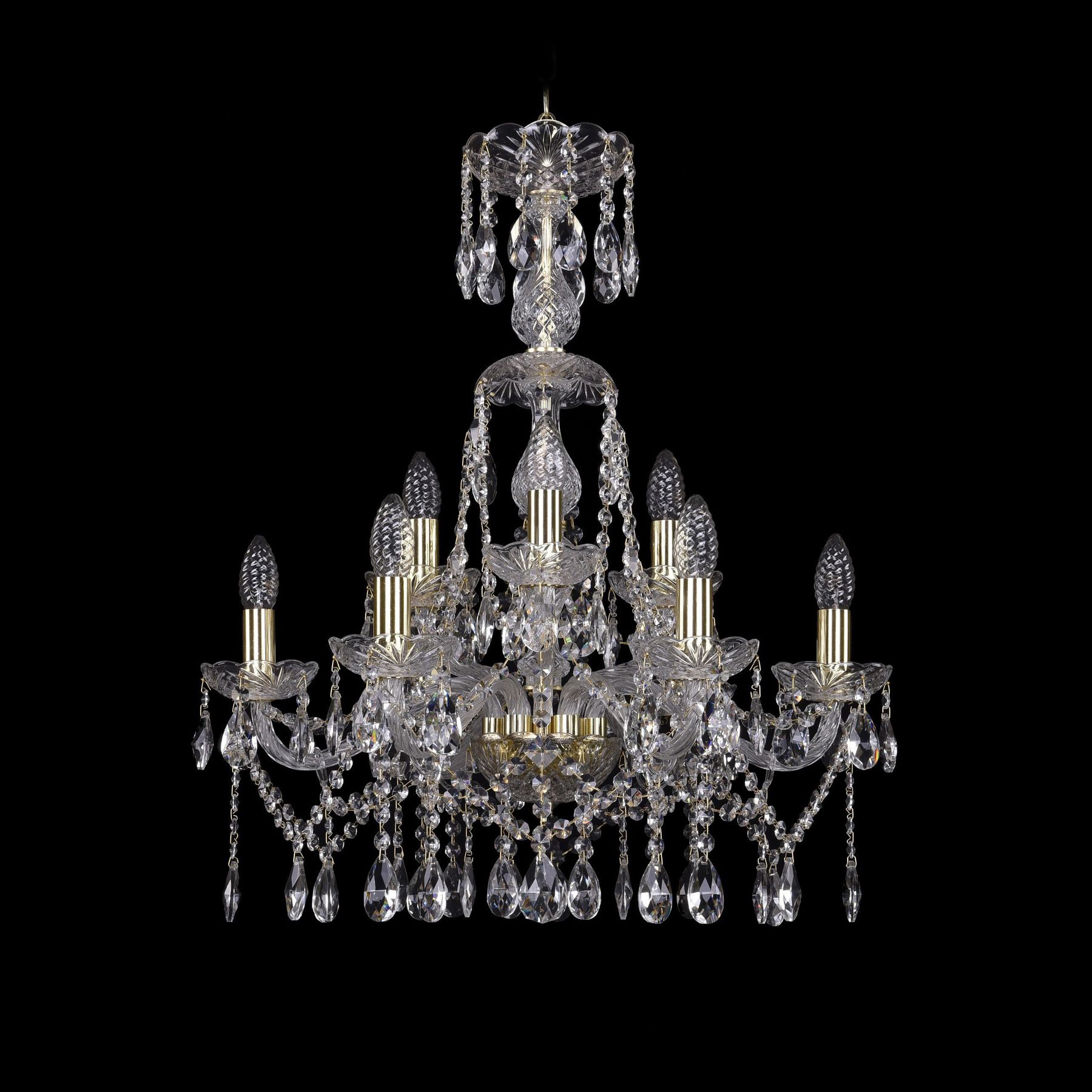 фото Хрустальная люстра 1413/6+3/200/xl-66 g bohemia ivele crystal