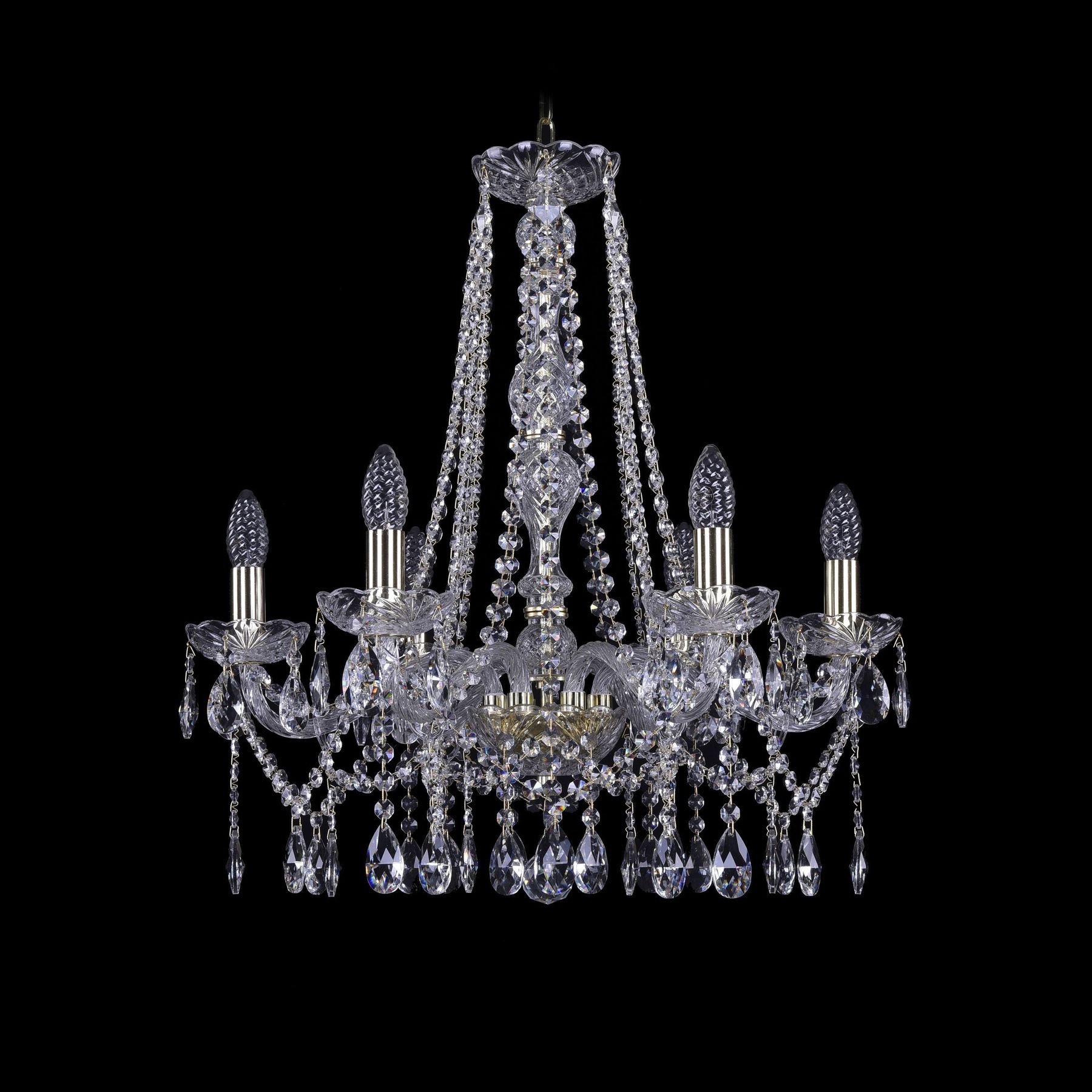 фото Хрустальная люстра 1413/6/200/h-60 g bohemia ivele crystal