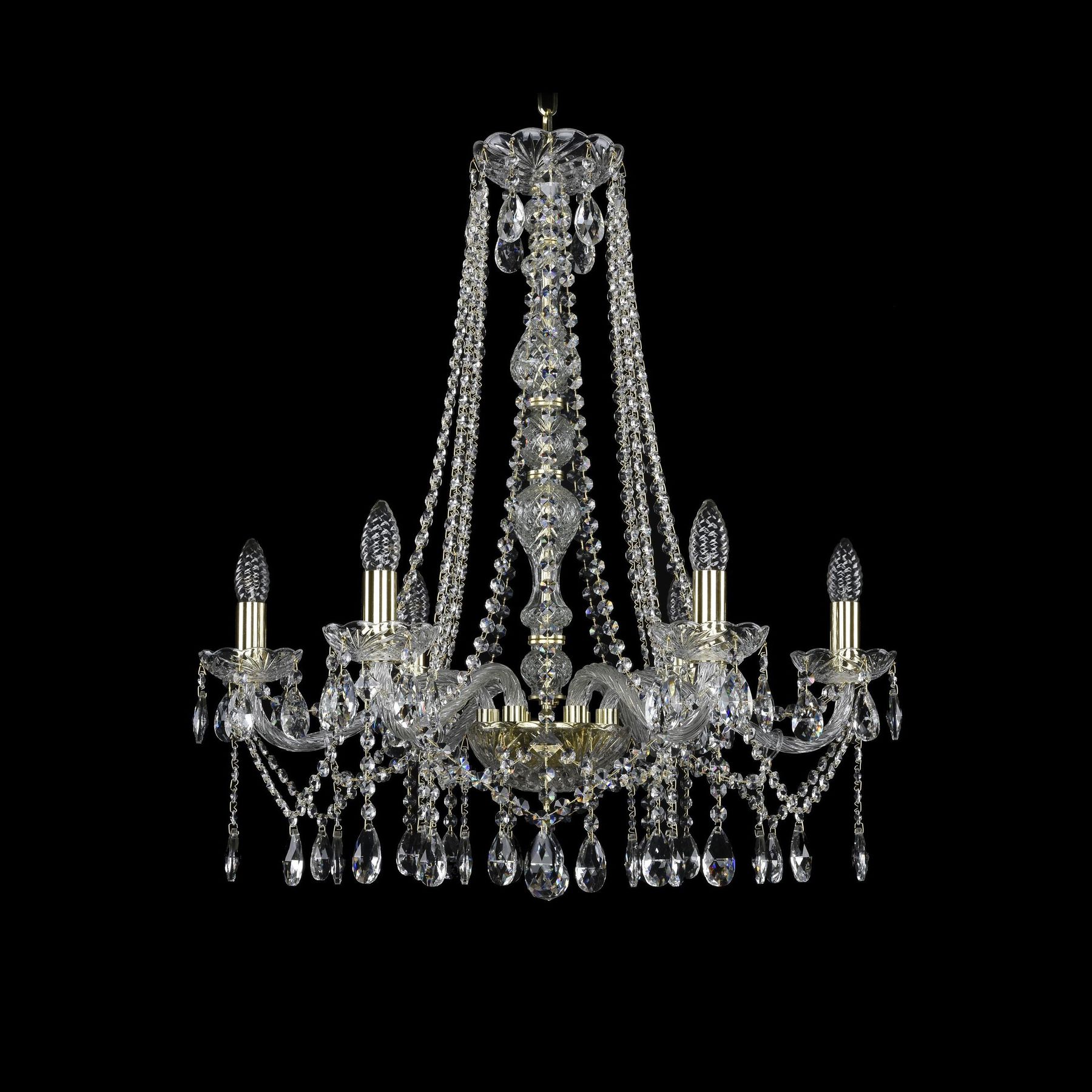 фото Хрустальная люстра 1413/6/220/h-73 g bohemia ivele crystal