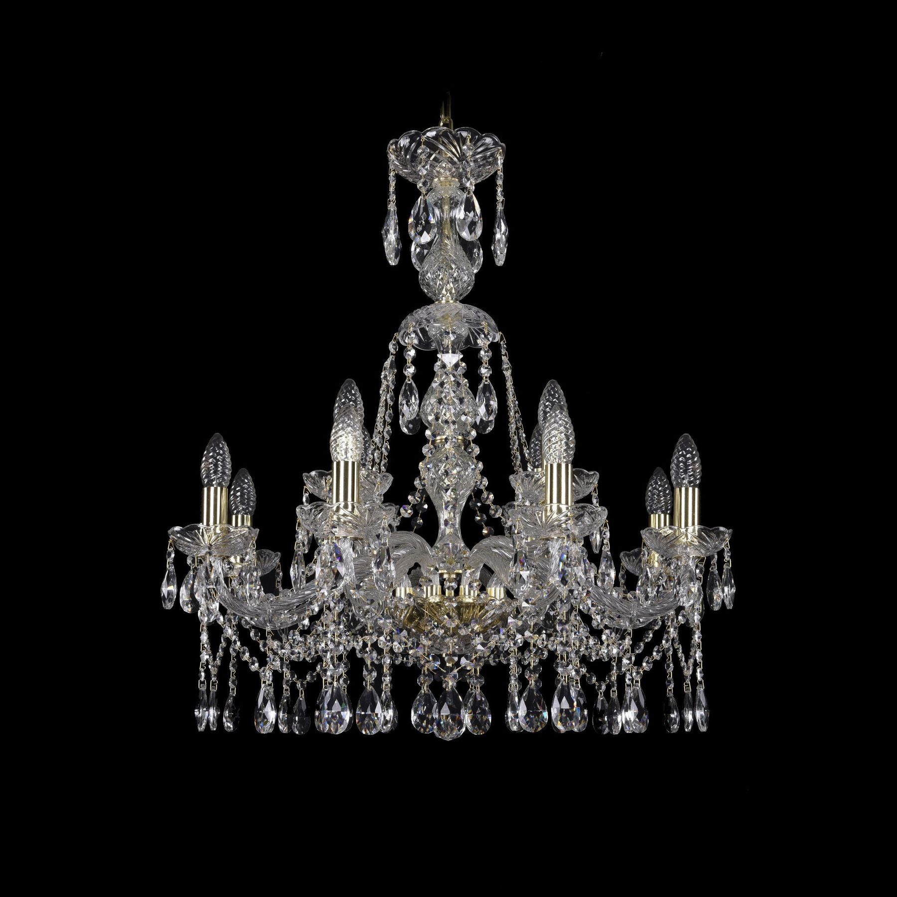 фото Хрустальная люстра 1413/8+4/220/xl-73 g bohemia ivele crystal