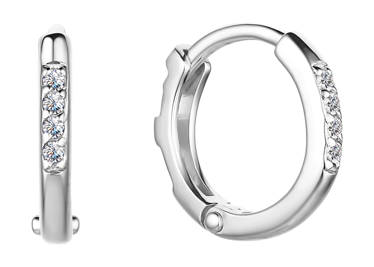 

Серьги из белого золота с бриллиантом АЛЬКОР 23973-200, 23973-200