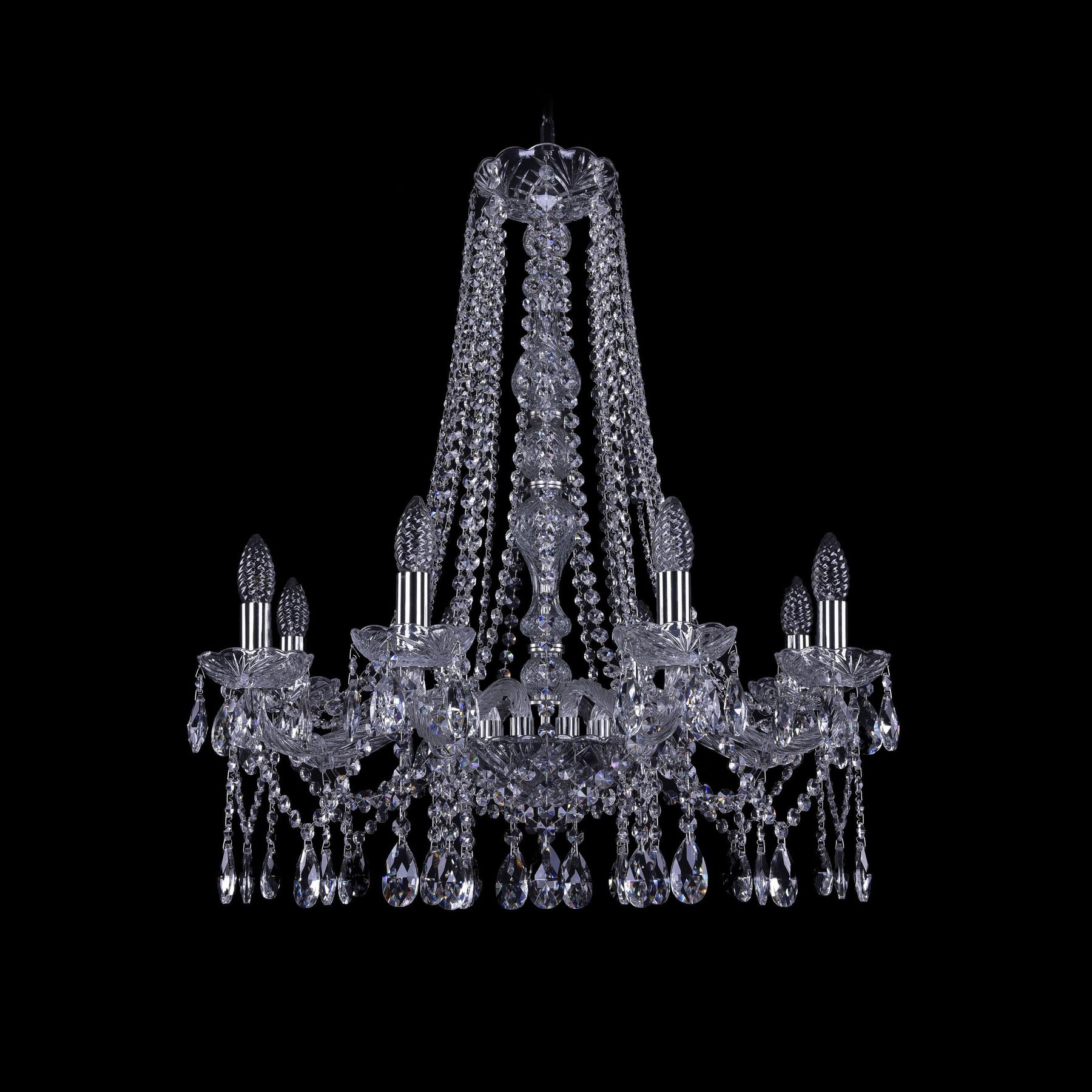 фото Хрустальная люстра 1413/8/220/h-73 ni bohemia ivele crystal