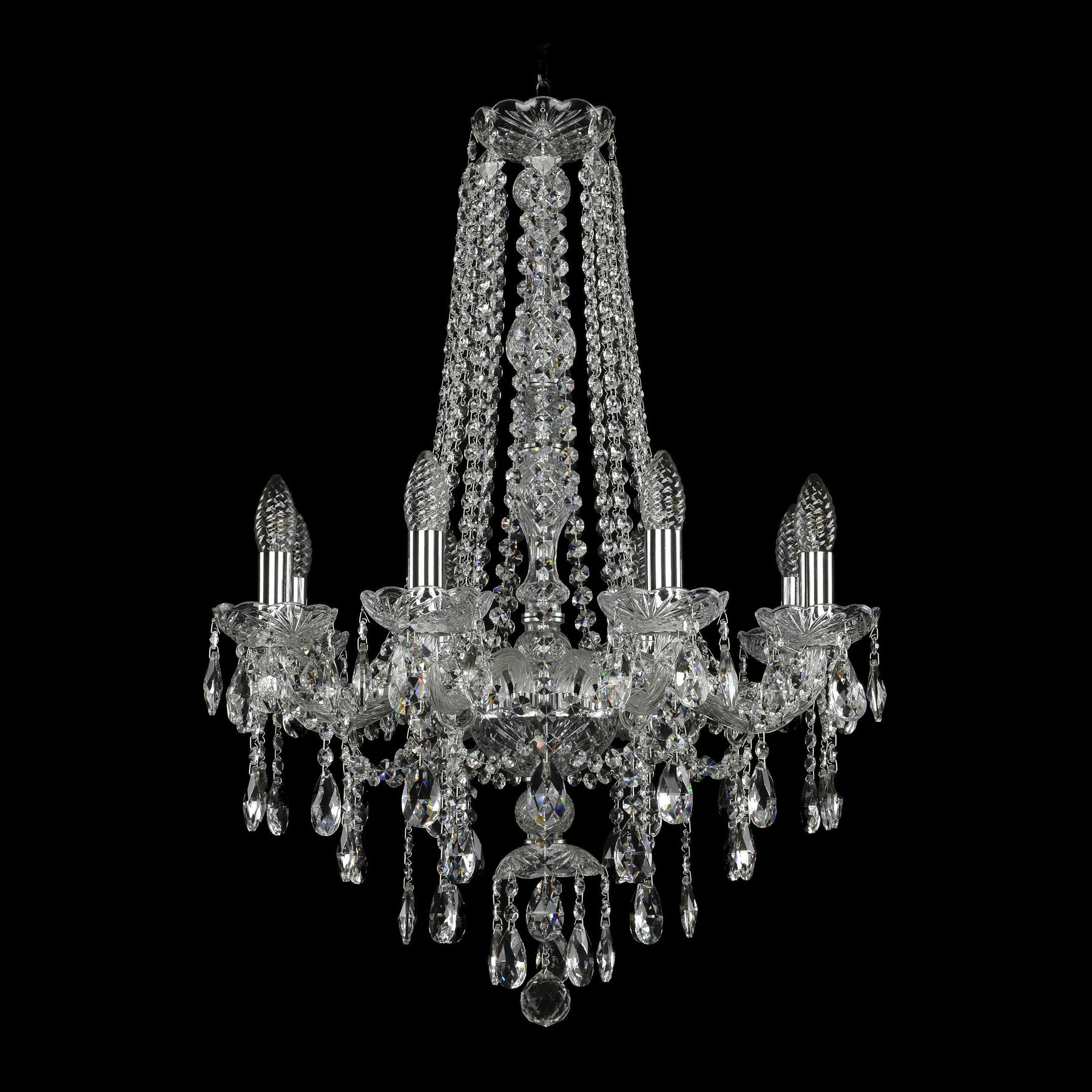 фото Хрустальная люстра 1415/8/200/h-76 ni bohemia ivele crystal