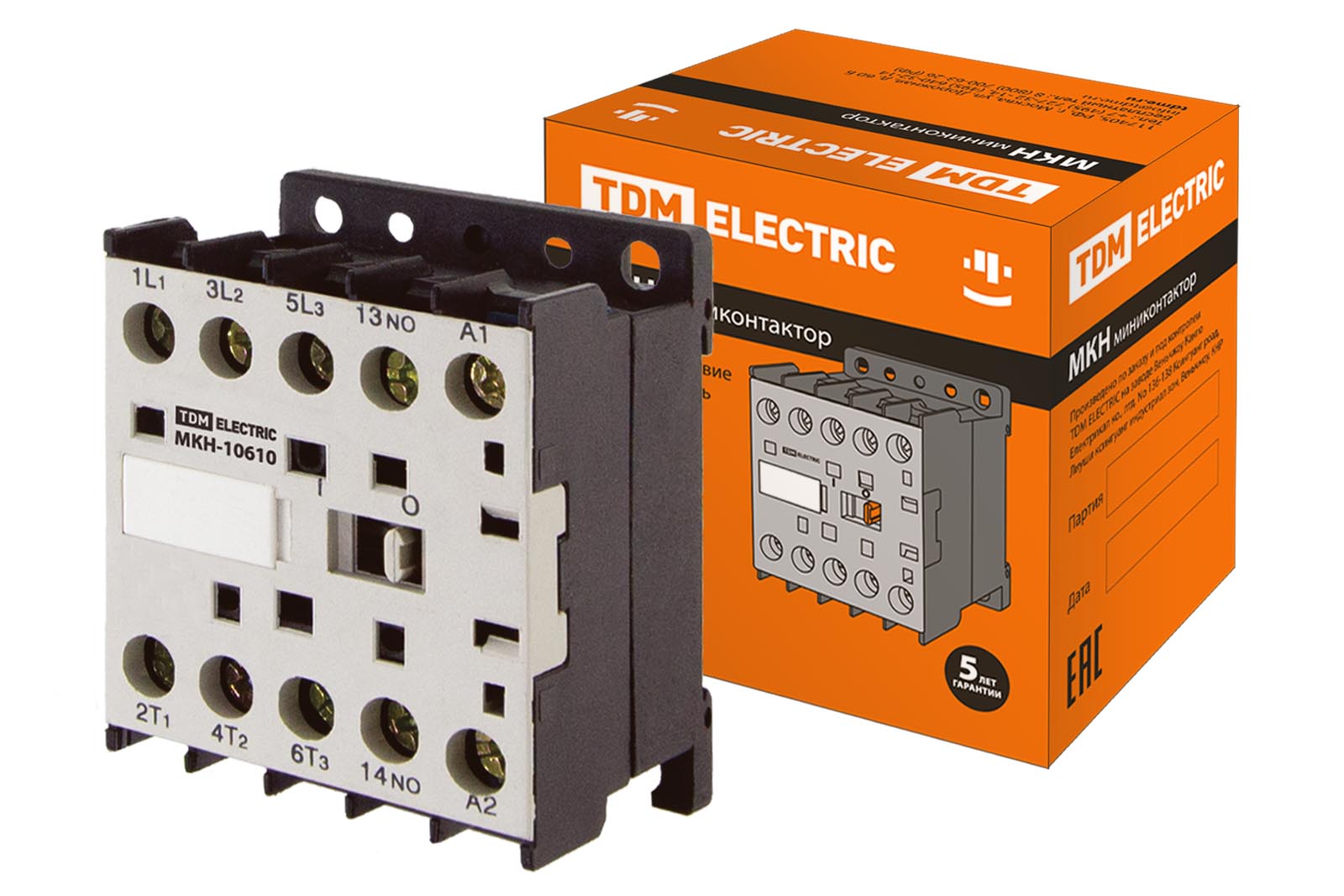 Модуль для фиксации контактов МКН-10610 TDM ELECTRIC 6А 230В 1НО SQ0736-0001