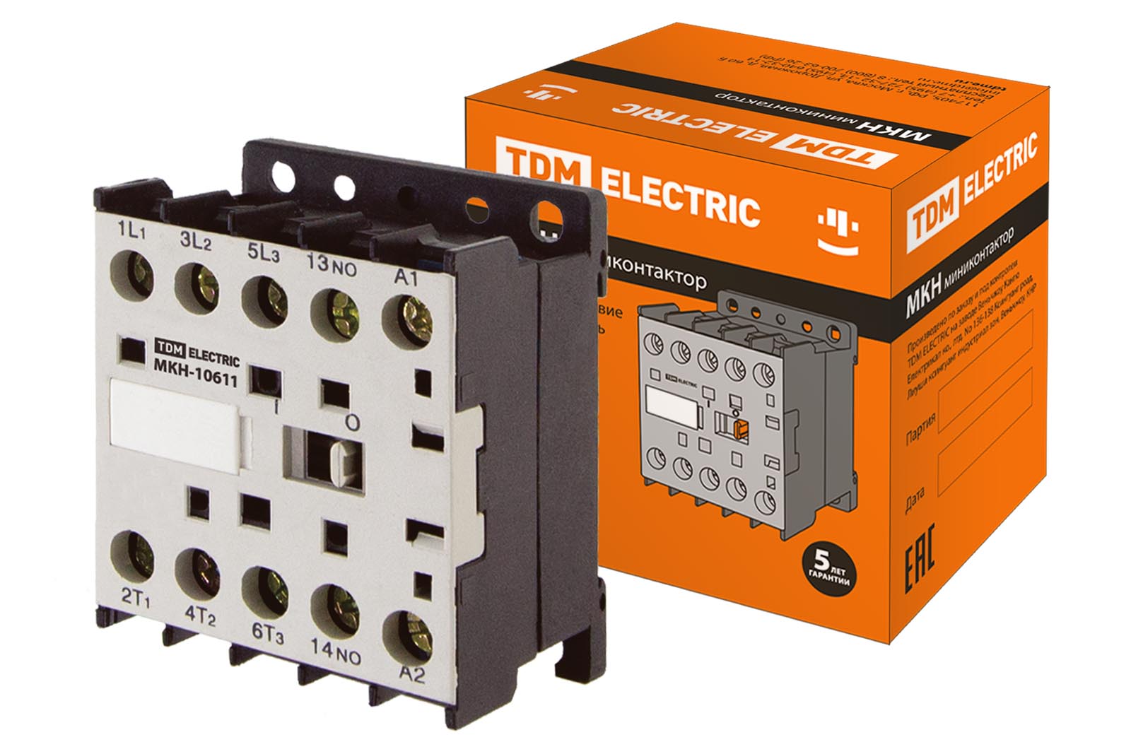 Модуль для фиксации контактов МКН-10611 TDM ELECTRIC 6А 230В 1НЗ SQ0736-0002