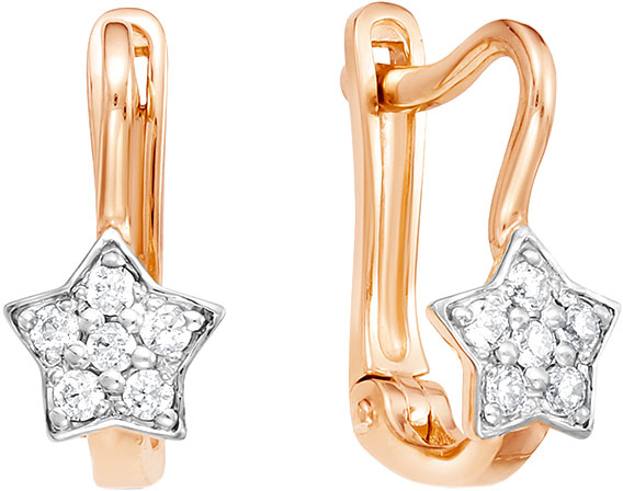 

Серьги из красного золота с бриллиантом Vesna jewelry 2619-151-00-00, 2619-151-00-00