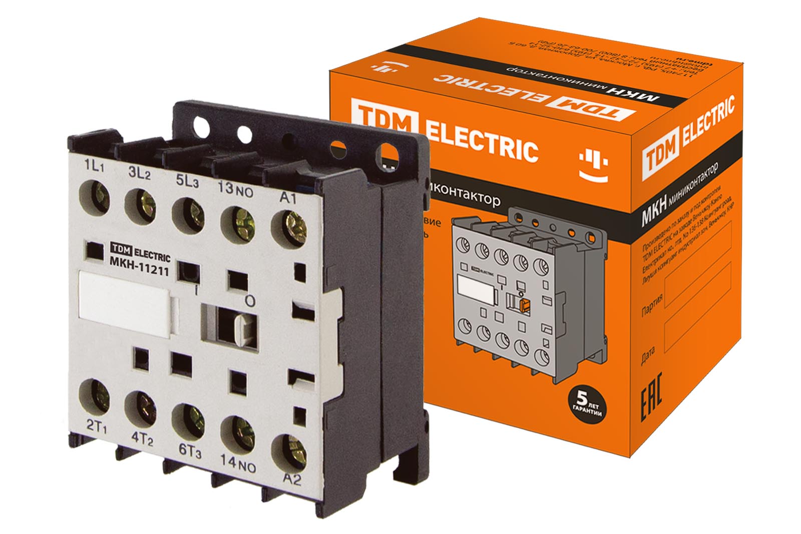 Модуль для фиксации контактов МКН-11211 TDM ELECTRIC 12А 230В 1НЗ SQ0736-0006