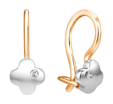 

Серьги из комбинированного золота с бриллиантом Империал S1387-120, S1387-120