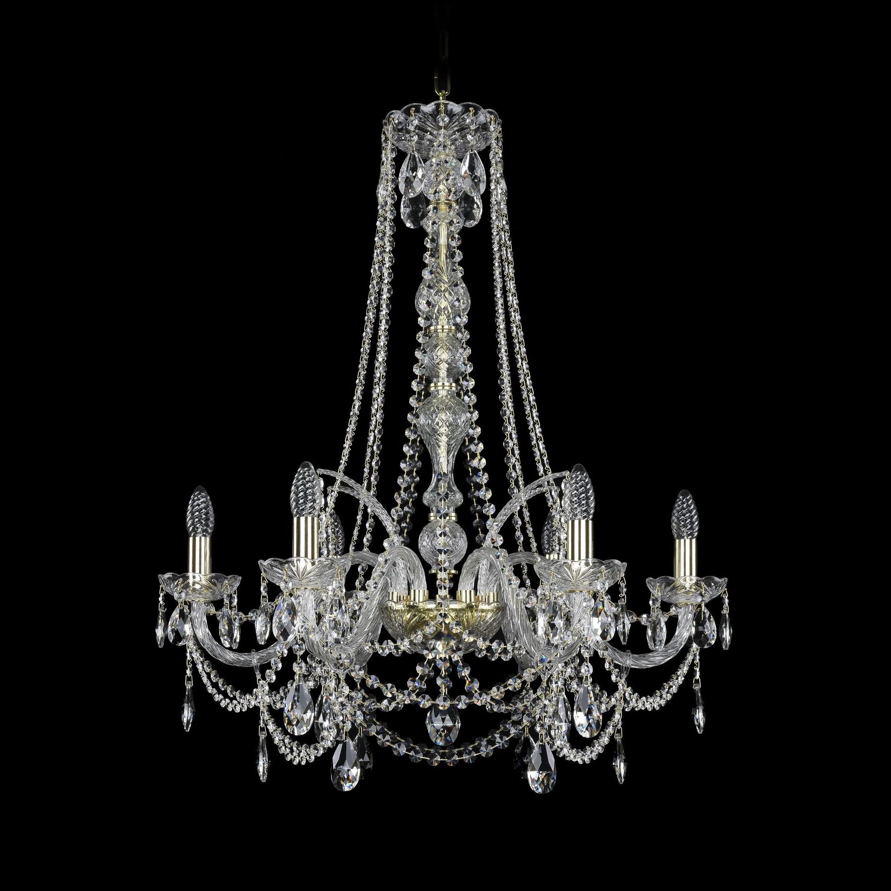 фото Хрустальная люстра 1411/6/240/h-83 g bohemia ivele crystal