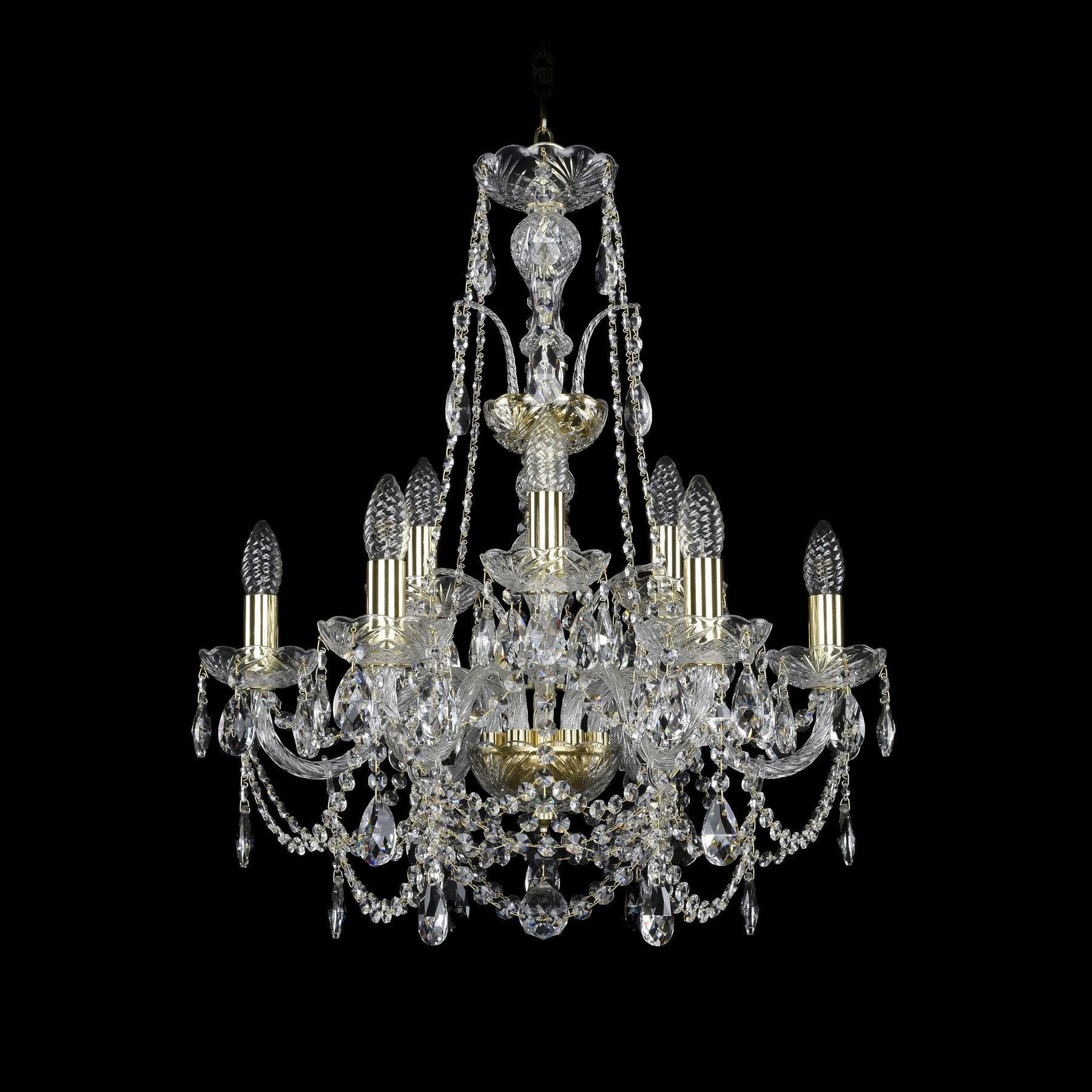 фото Хрустальная люстра 1411/6+3/195/xl-65 g bohemia ivele crystal