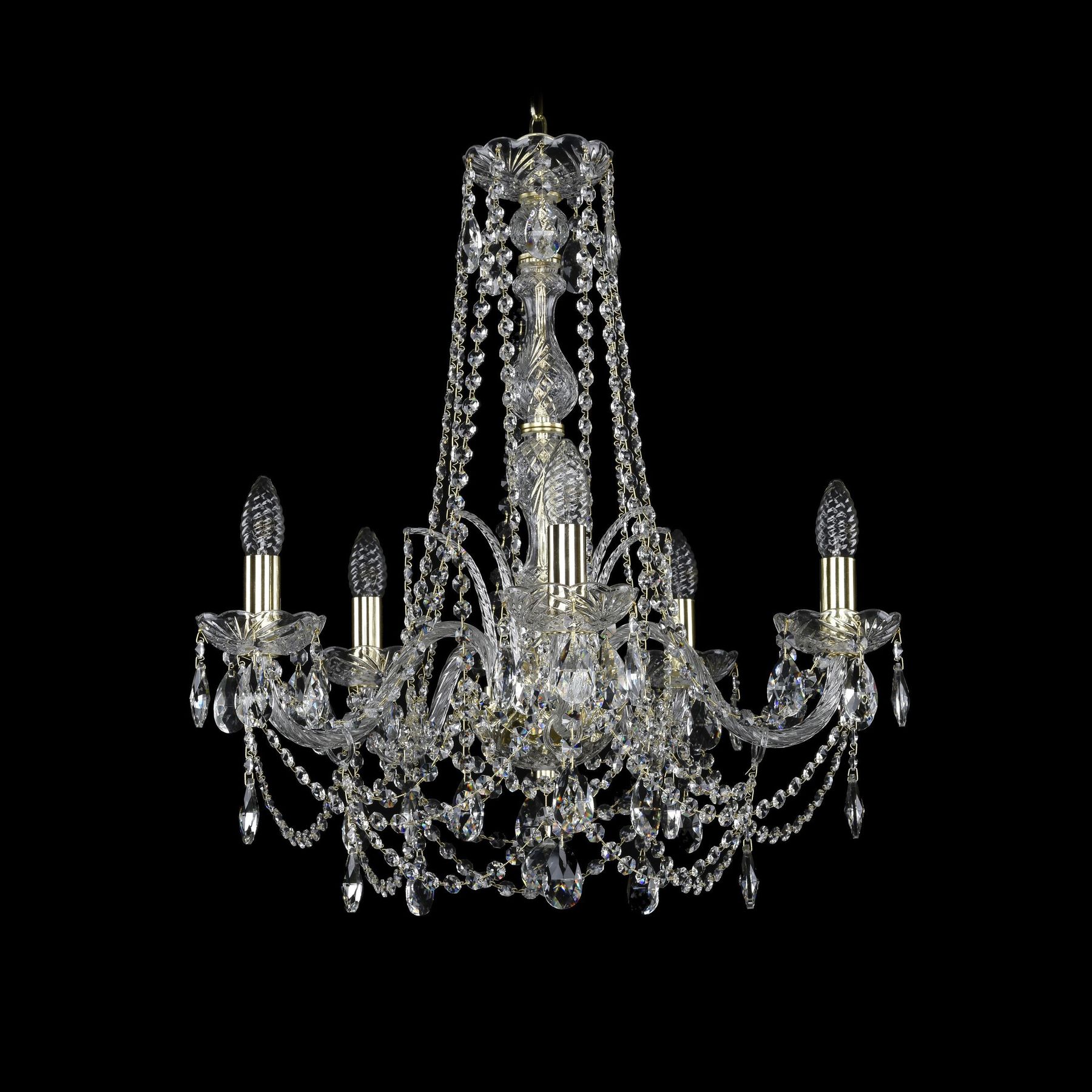 фото Хрустальная люстра 1411/5/195/h-62 g bohemia ivele crystal
