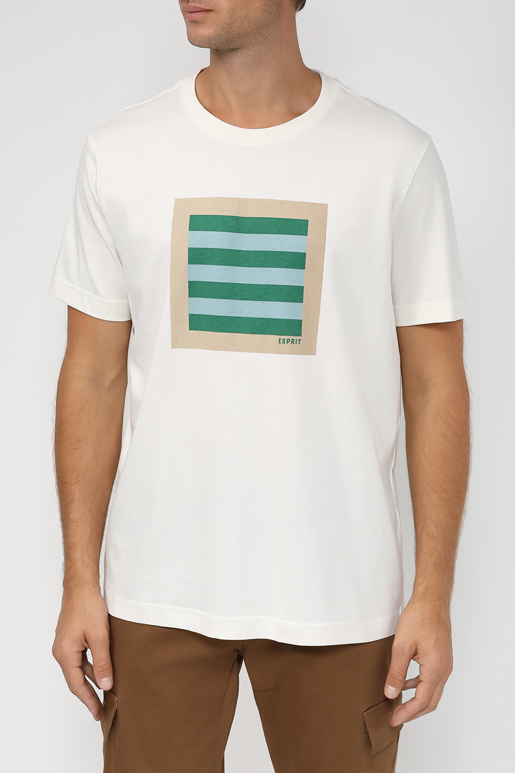 

Футболка мужская Esprit Casual 073EE2K307 серая 2XL, Серый, 073EE2K307
