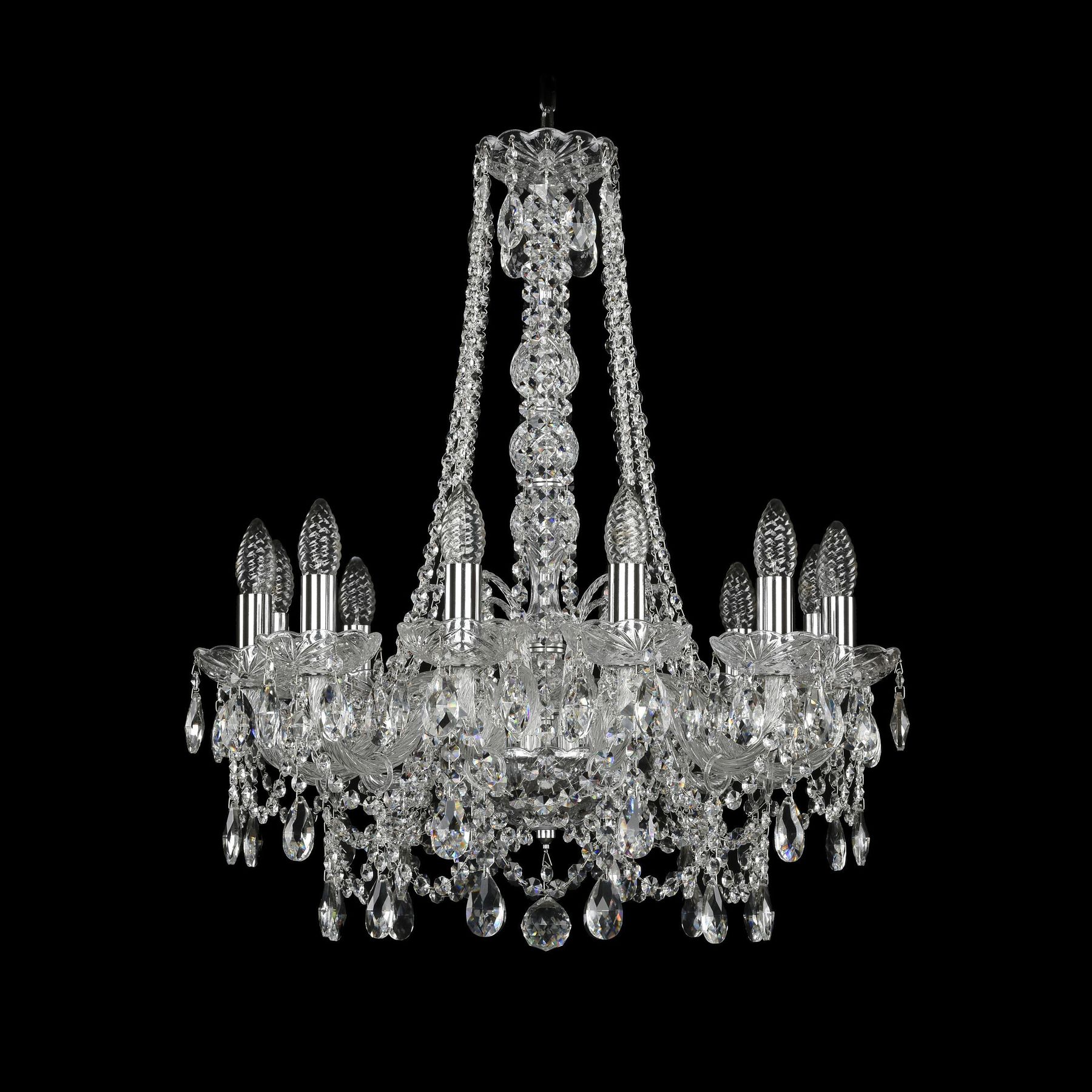 фото Хрустальная люстра 1411/12/195/h-70 ni bohemia ivele crystal