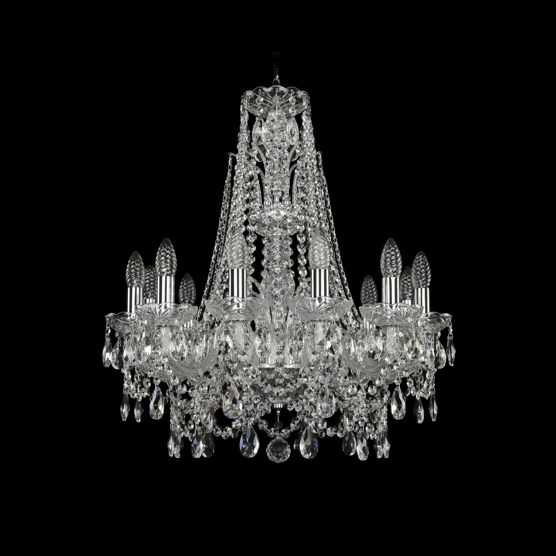 фото Хрустальная люстра 1411/12/195/xl-65 ni bohemia ivele crystal