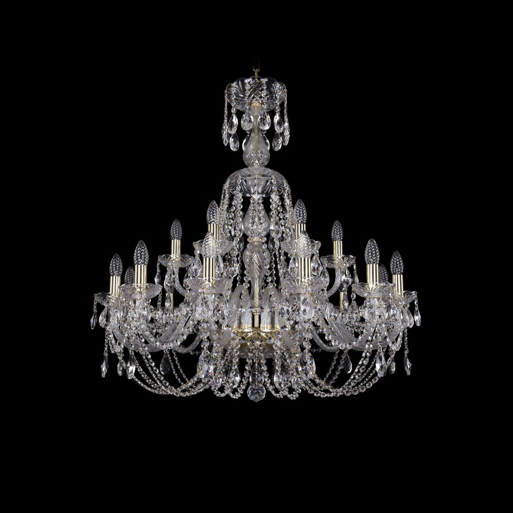 фото Хрустальная люстра 1406/12+6/300/xl-90 g bohemia ivele crystal