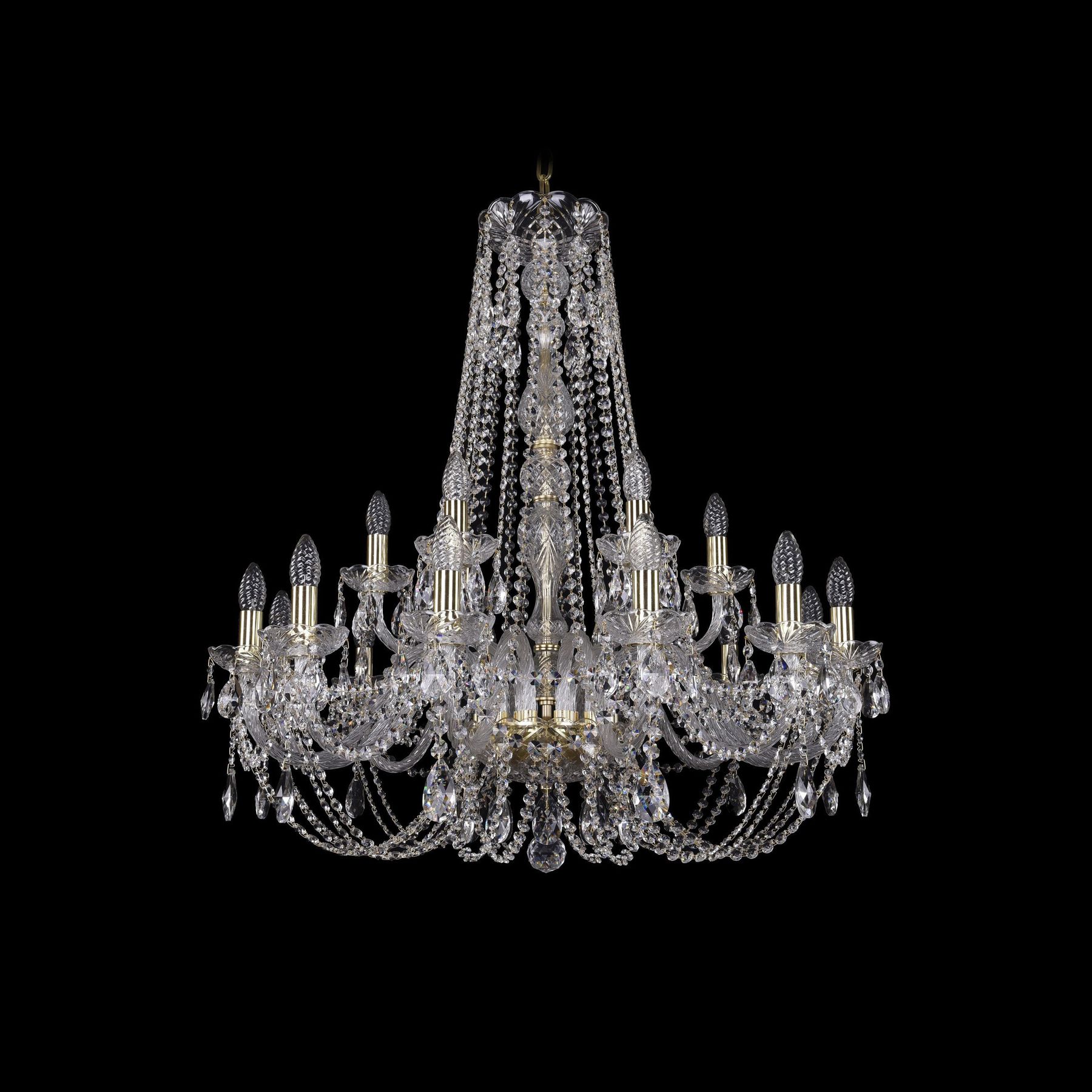 фото Хрустальная люстра 1406/12+6/300/h-90 g bohemia ivele crystal
