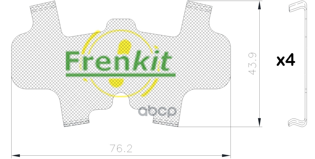 

Пластины Противоскрипные Тормозных Колодок (4шт.) Frenkit арт. 940226