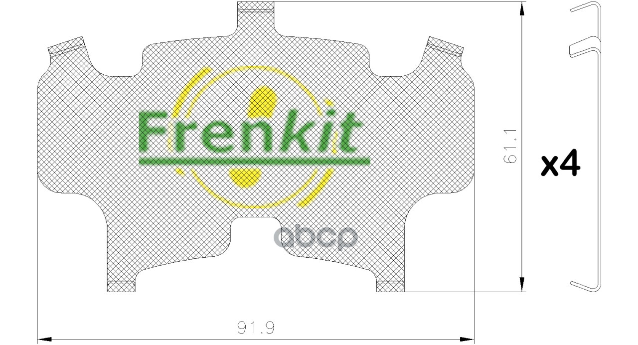 

Пластины Противоскрипные Тормозных Колодок (4Шт.) Frenkit 940320