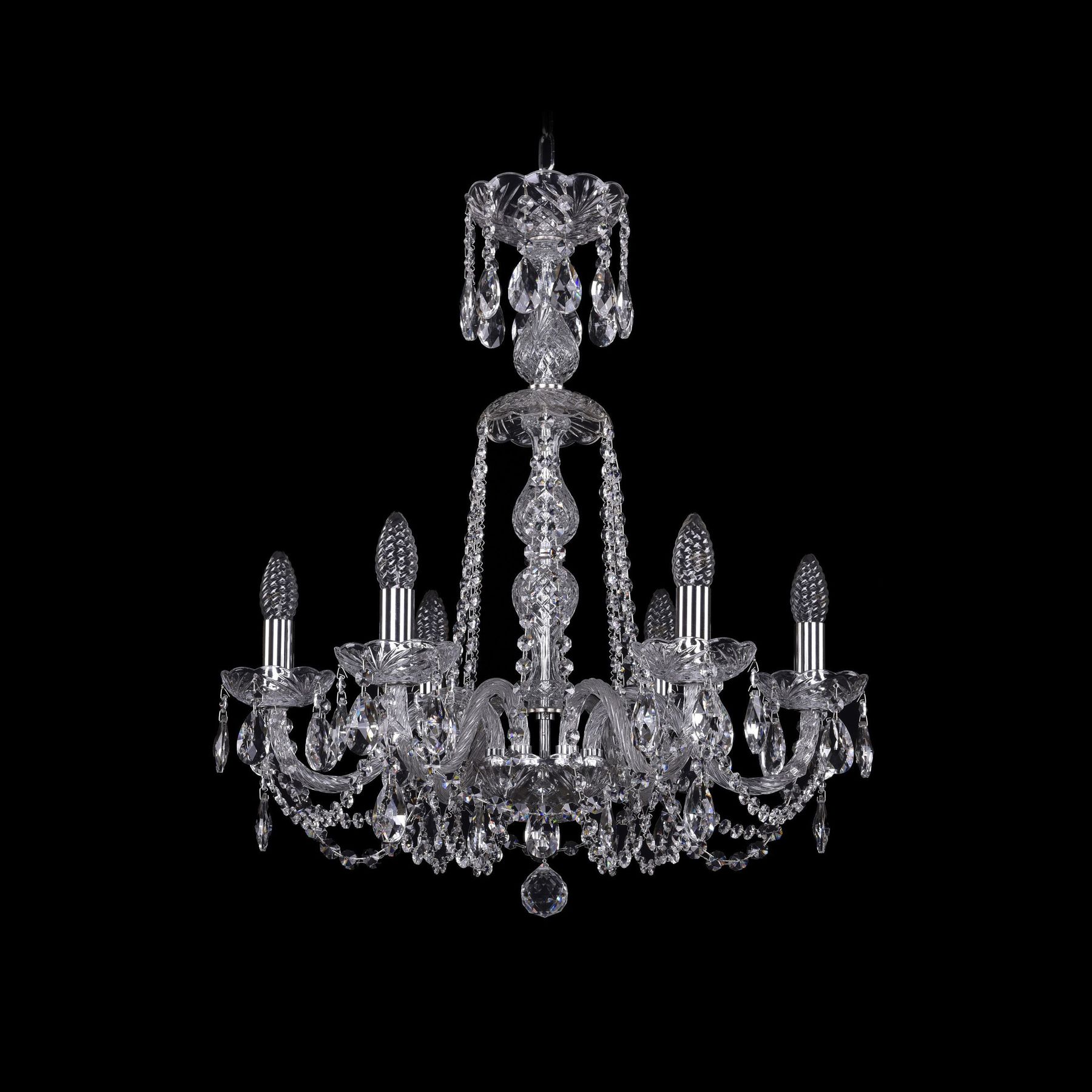 фото Хрустальная люстра 1402/6/195/xl-64 ni bohemia ivele crystal