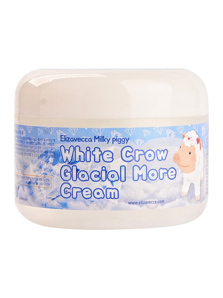 Крем ELIZAVECCA воздушный White Crow Glacial More cream 100г