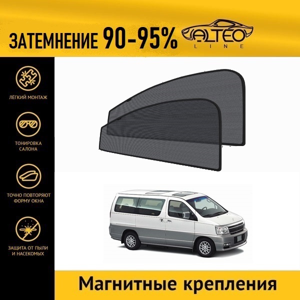 

Автошторки ALTEO на Nissan Elgrand 1 рестайлинг (E50) (2000-2002)