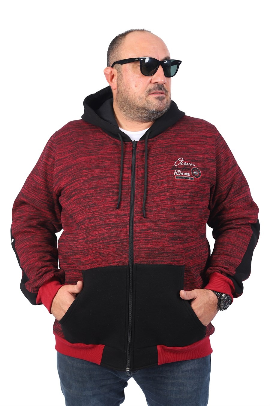 Толстовка мужская MocGrande 227262626 красная 4XL