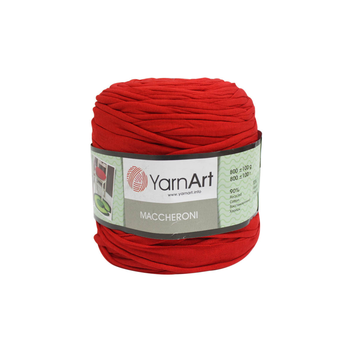 

Пряжа YarnАrt Maccheroni 600г, +/-100 (13 красный), 8 мотков