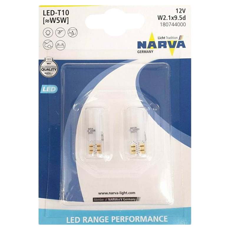 фото Лампа светодиодная w5w led white rpe b2 (кт.2 шт.)narva