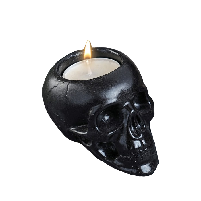 

Подсвечник "Череп" черный, 8см