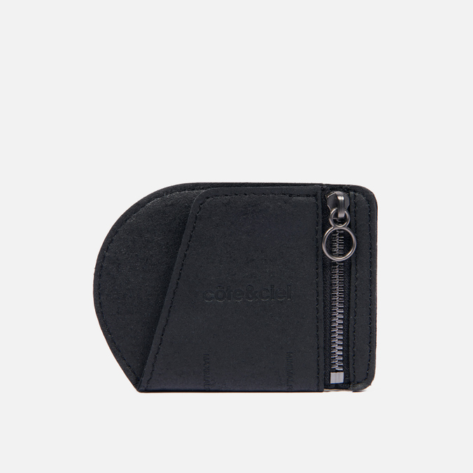 

Кошелек мужской Cote & Ciel Zippered Coin Purse Recycled Leather, чёрный, Zippered Coin Purse Recycled Leather