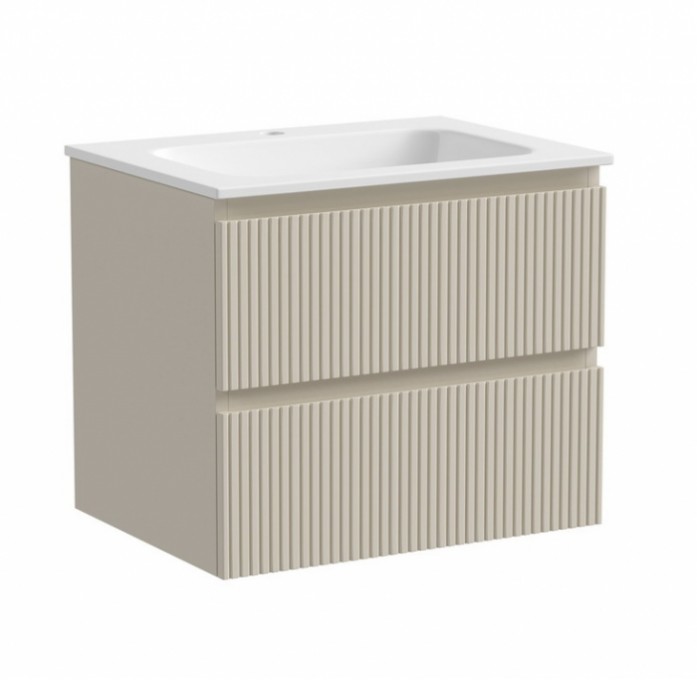 фото Тумба с раковиной sancos snob t 60 см beige soft snt60ce + cn7011