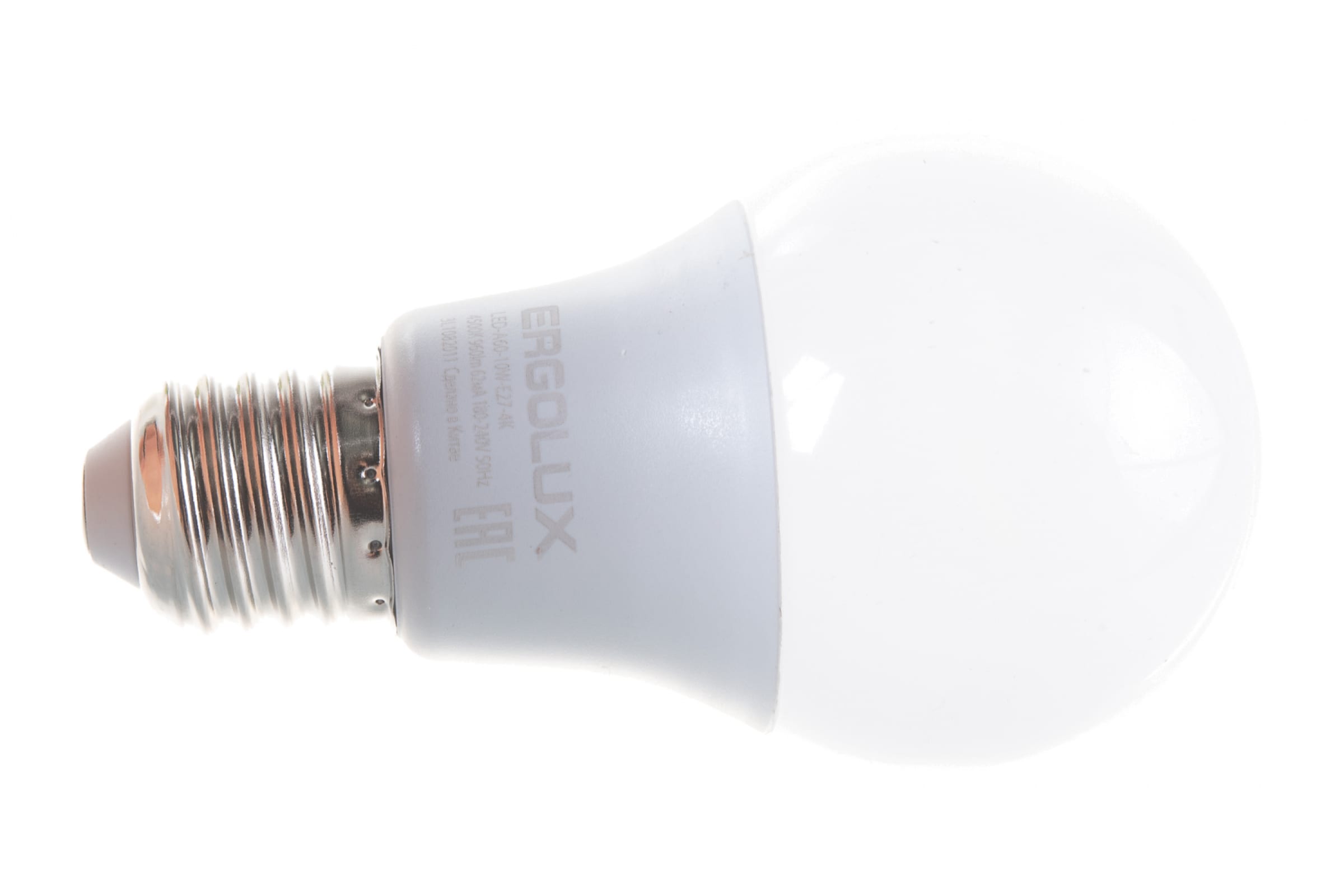 Лампа светодиодная Е27 А60 10W (80W) 220V теплый ERGOLUX