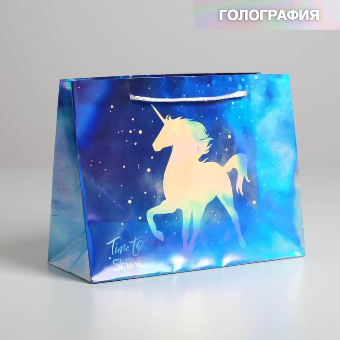 

Пакет Дарите Счастье Unicorn 23  18  10 см, Синий