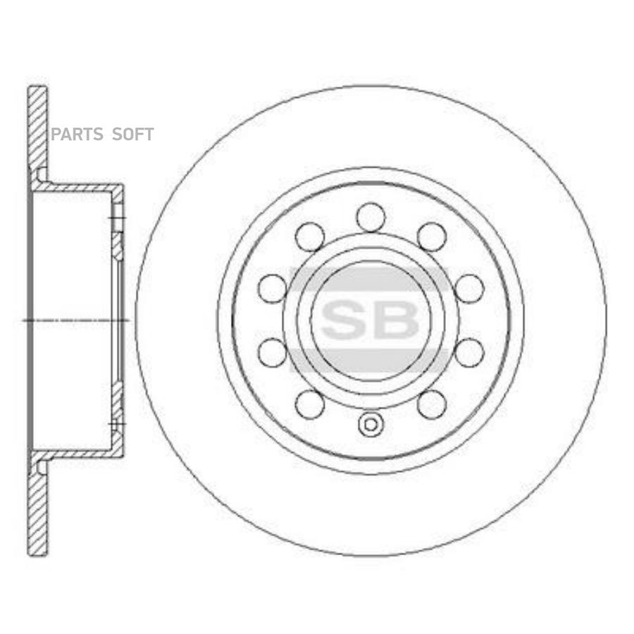 

Диск Тормозной Audi A3 03-/Skoda Octavia/Yeti/Vw Caddy/Golf 03- Задний Sangsin brake арт.