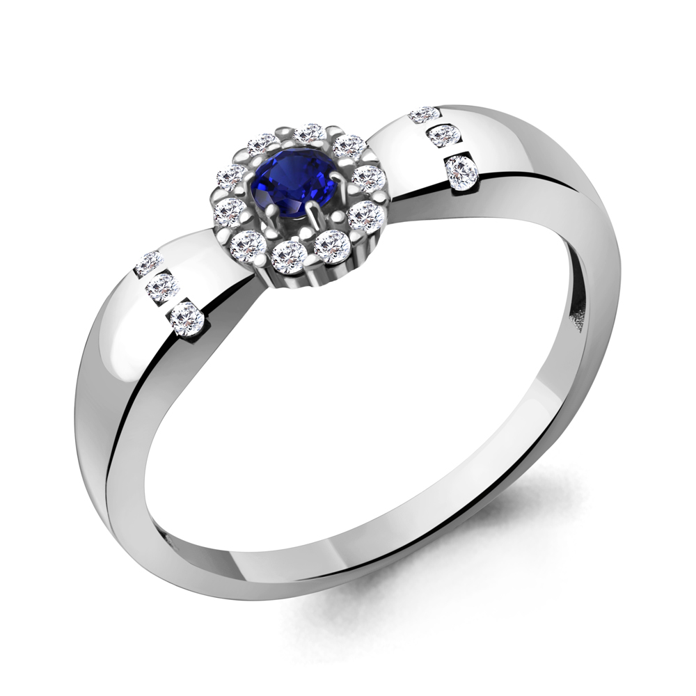 

Кольцо из серебра с сапфиром р. 19 Aquamarine 68811АБ_925_р, 68811АБ_925_р