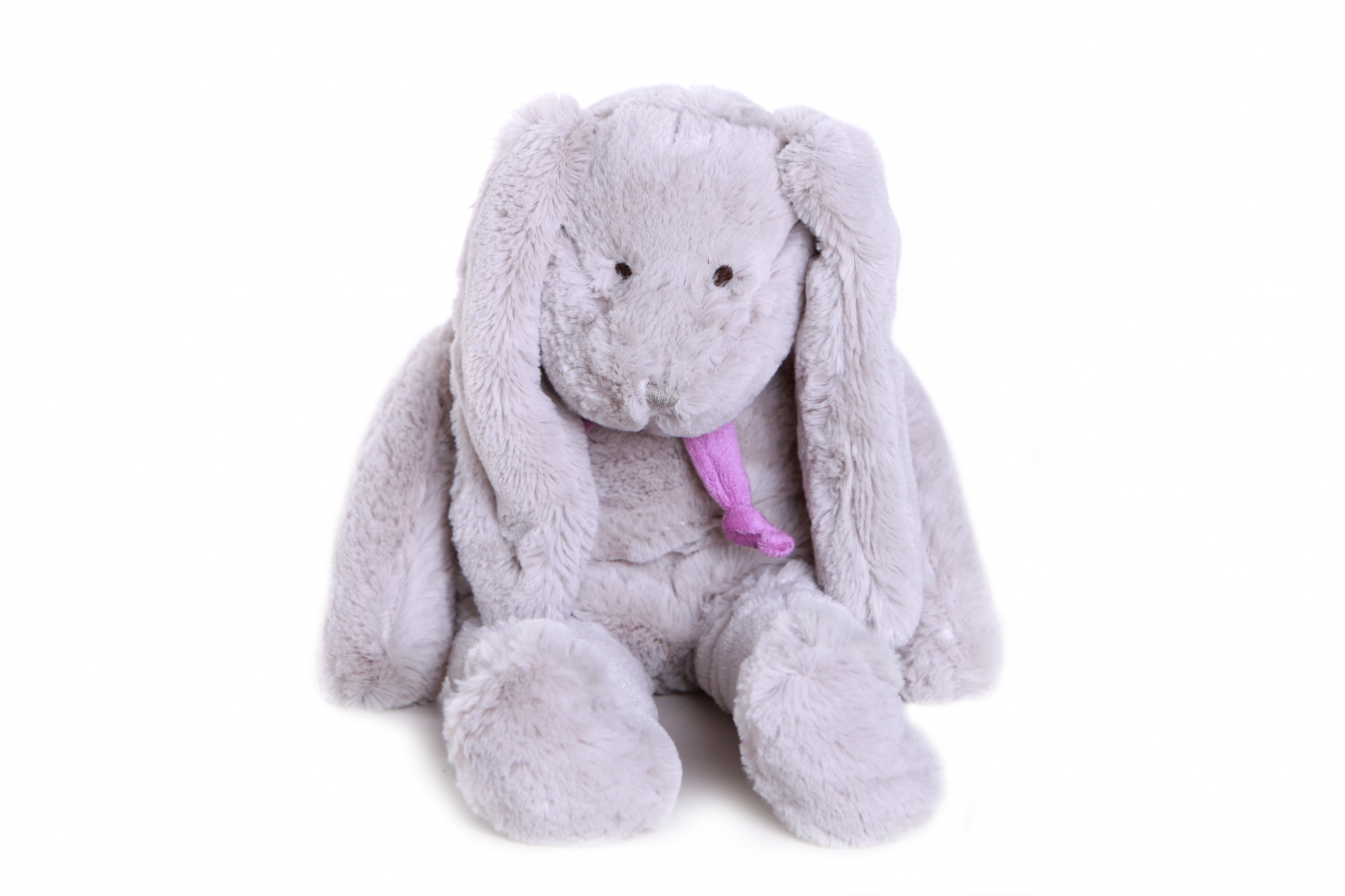 фото Мягкая игрушка lapkin заяц 40 см., белый/розовый at365101
