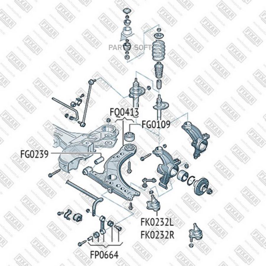 

Опора Шаровая FIXAR FK0232R