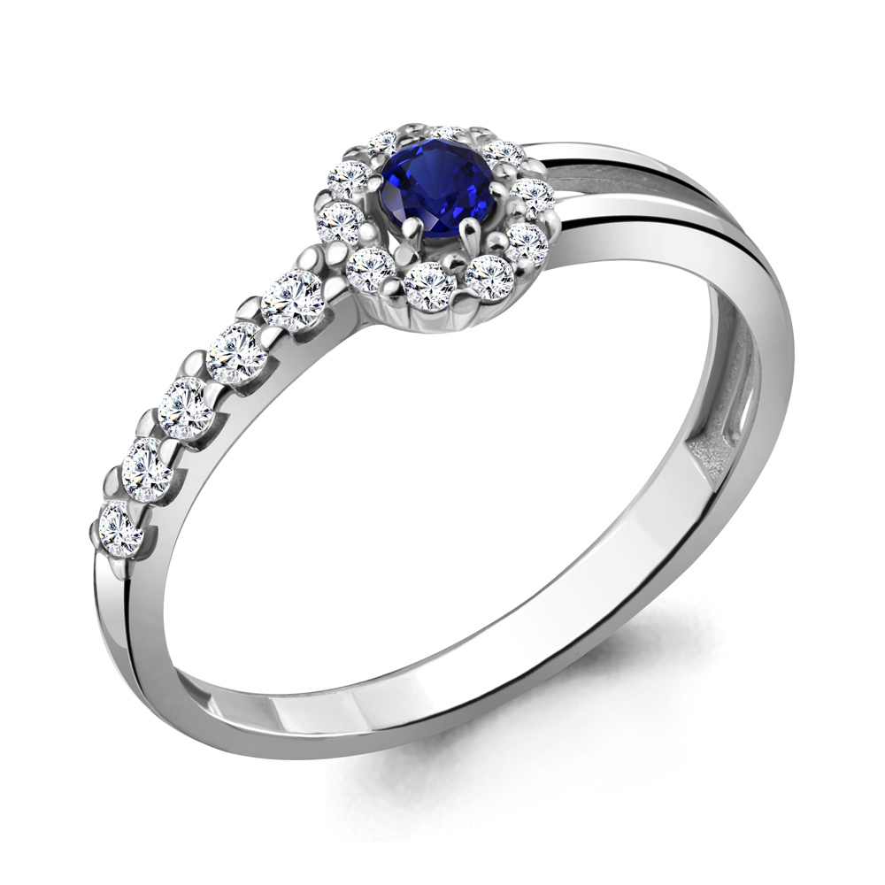 

Кольцо из серебра с сапфиром р. 15,5 Aquamarine 68812АБ_925_р, 68812АБ_925_р