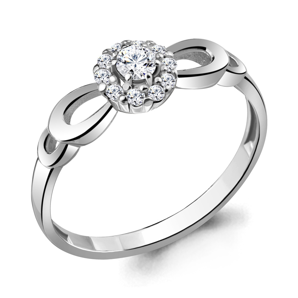 

Кольцо из серебра с фианитом р. 16,5 Aquamarine 68813А_925_р, 68813А_925_р
