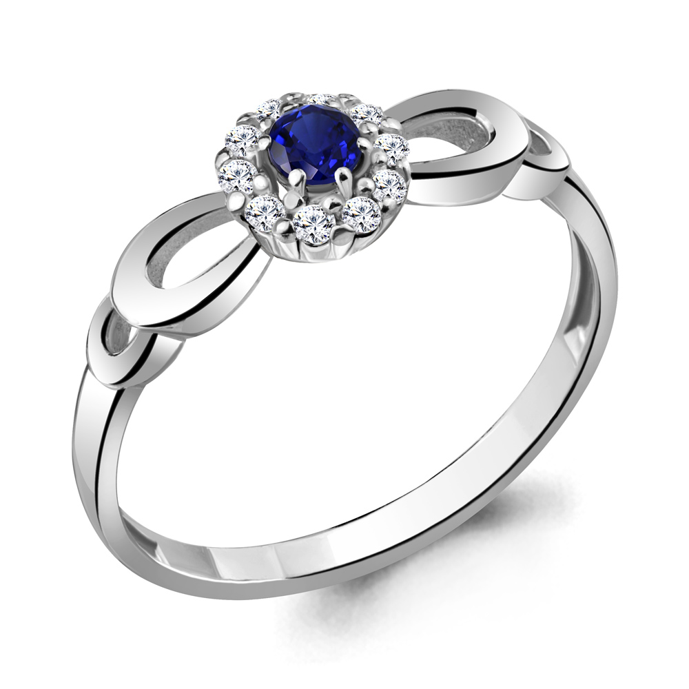 

Кольцо из серебра с сапфиром р. 16,5 Aquamarine 68813АБ_925_р, 68813АБ_925_р
