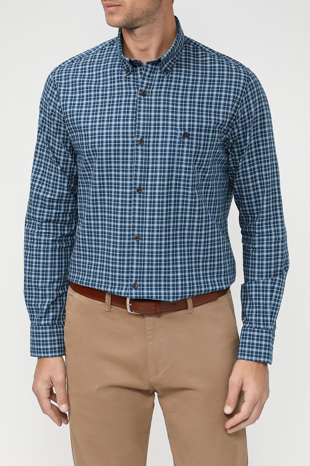 

Рубашка мужская LERROS 2391122 синяя XL, Синий, 2391122